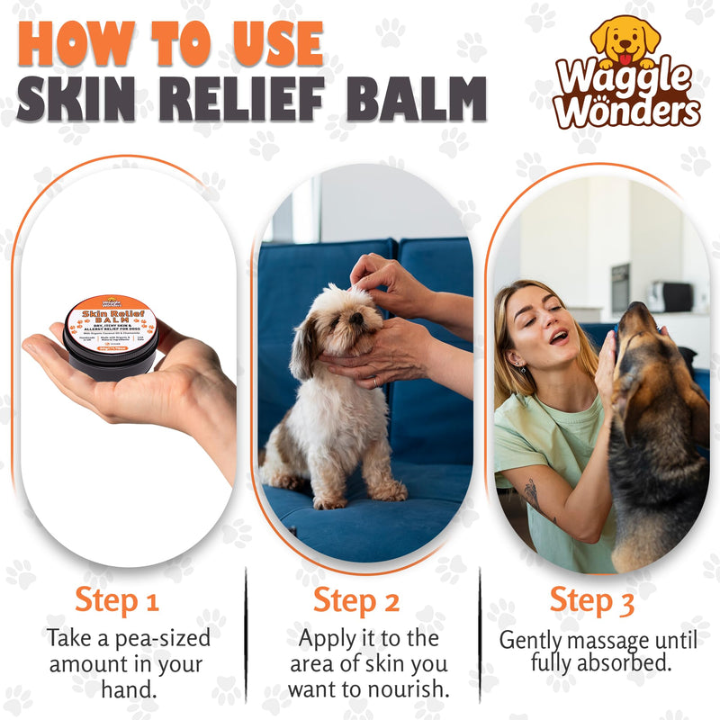 Dog Itch Relief Balm – Skin Relief Balm, Soothes Hot Spots, Dry & Itchy Skin, 100% Natural, Lick-Safe, Vegan Formula (50g) 50g