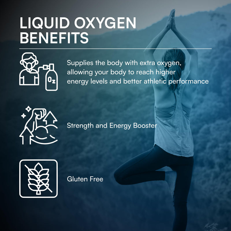 ENERGI Liquid Oxygen Drops, Improves Strength & Boost Oxygen and Energy Levels, Encourages Athletic Performance and Oxygen Boost, 4oz Bottle, 190 Servings - BeesActive Australia