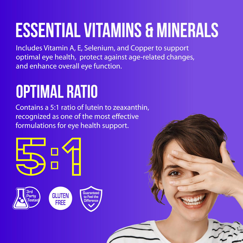 NANOWELL EyeCare Anthocyanins 100 - Eye Health Supplement with Bilberry, Zeaxanthin, Lutein, Anthocyanins, Vitamin A, E, Selenium & Copper - 60 Softgels, 60 Day Supply | Eye Health Supplement, Bilberry, Zeaxanthin, Lutein, Anthocyanins, Vitamin A, E, S...