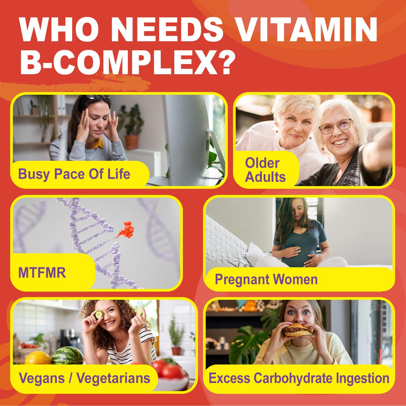 Methylated Vitamin B Complex Gummies, Active Vitamins B, Sugar Free, 60ct | 12-in-1 Multivitamin w/ 1000 mcg Methyl B12, 2000 mcg Biotin, Methylfolate, Inositol for Women & Men, Energy, Brain, Hair