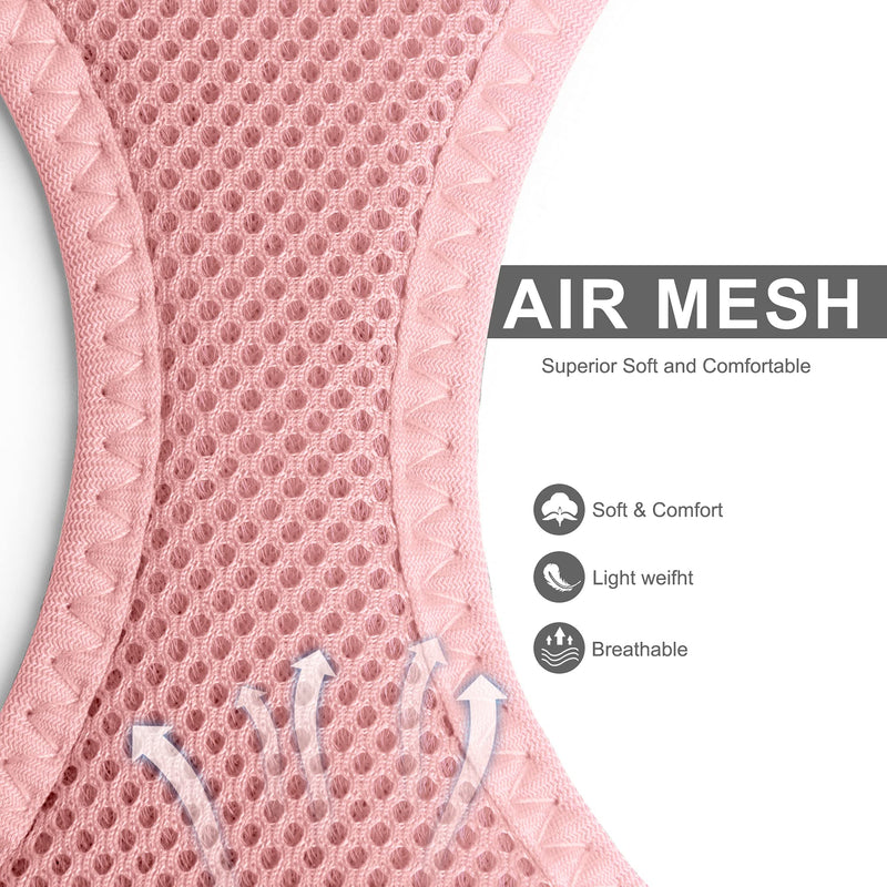 Fida Cat Harness and Leash Set for Walking Kitten and Puppy, Escape Proof Kitten Harness with Breathable Lightweight Soft Mesh, Adjustable Reflective Step-in Design. (XXXS, Pink) XXXS (Neck:10.2"-11.4"; Girth:11.4"-12.6") - BeesActive Australia
