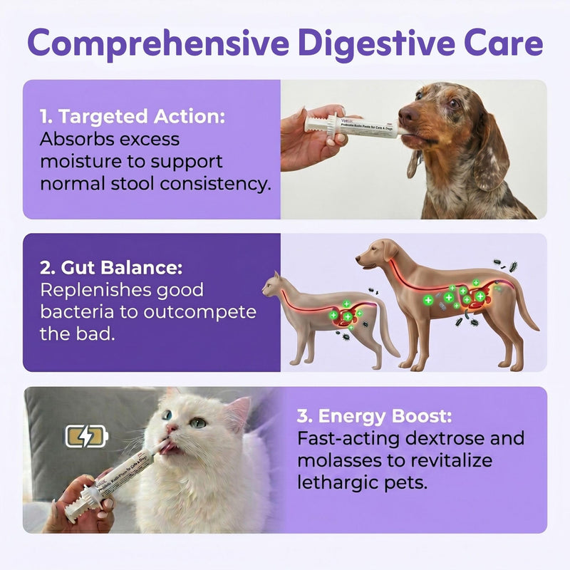 60 ml Probiotic for Dogs & Cats prokoline paste for dogs Digestive Support and Gut Health Supplement for Loose Stools 60 ml