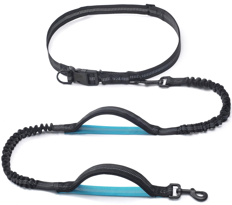 iYoShop Retractable Hands Free Dog Leash - Dual Handle Bungee Waist Leash for Small, Medium and Large Dogs (Medium/Large, 25-150 lbs, Black) Medium/Large - BeesActive Australia