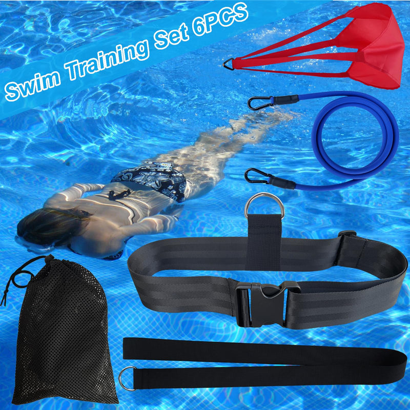 Swimming Resistance Training Set - Aquatic Resistance Belt, Swim Parachute, Pool Trainer Set A - BeesActive Australia