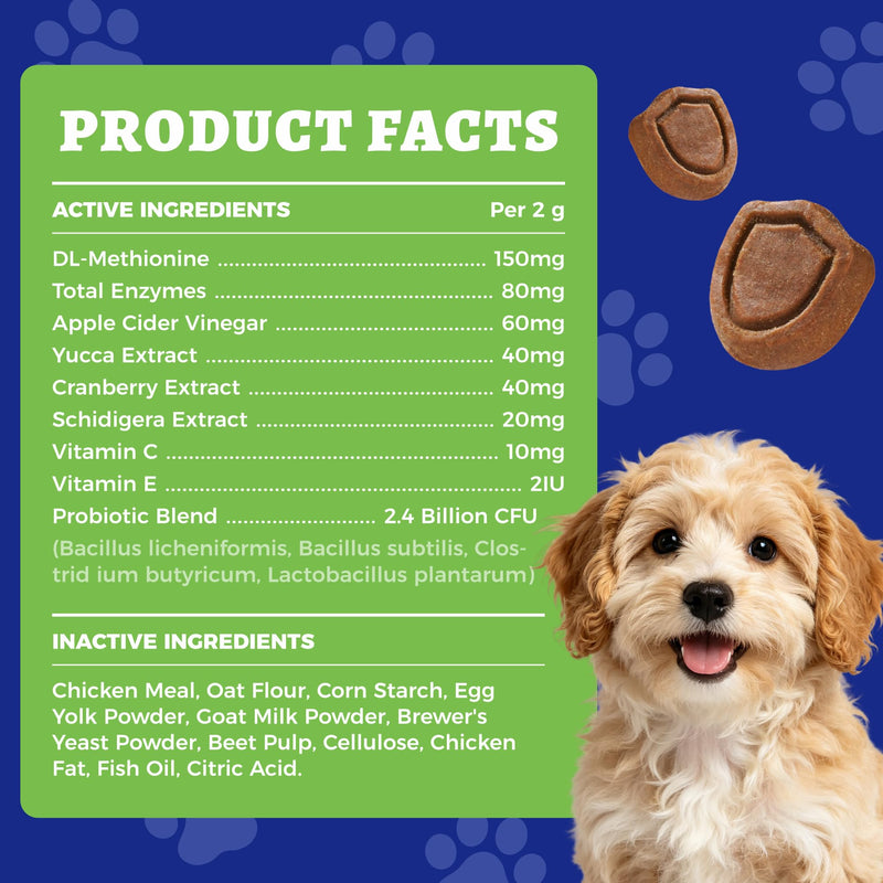 260 Bites Green Grass Bites for Dogs - Grass Savers for Dog Urine, Green Lawn Chews with Crabberry & Probiotic & Digestive Enzymes for Urinary Tract & Bladder - Chicken Flavor