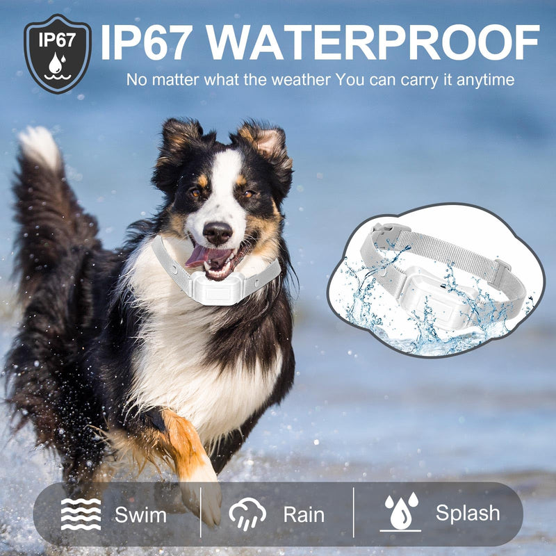 Citronella Dog Bark Collar, Spray Dog Bark Collar, Level 3 Sensitivity Adjustable IP67 Waterproof Chargeable Spray Bark Collar for Small, Medium & Large Citronella Dog Collar Grey-1B - BeesActive Australia