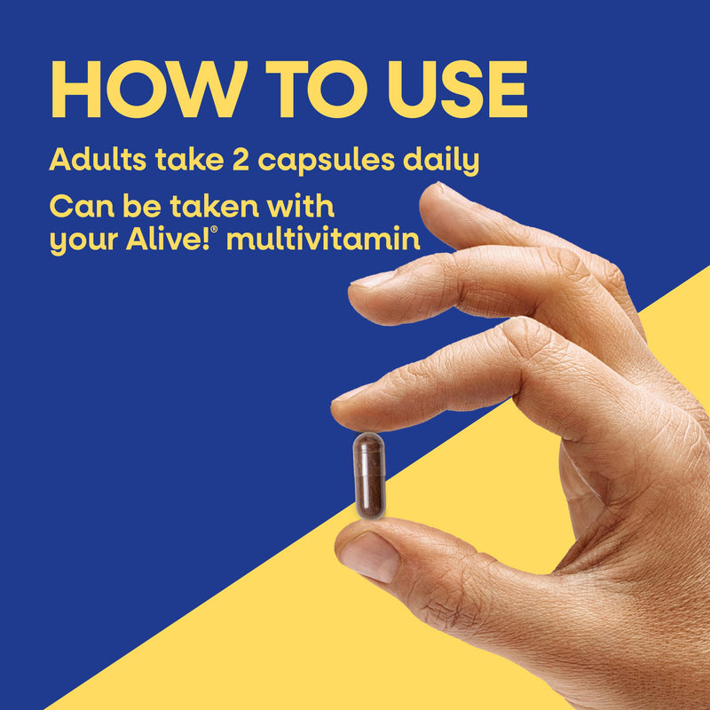Nature's Way Alive! Cognitive, Supports Focus, Attention, Alertness*, 60 ct | Reduces Fatigue*, Caffeine Free, Mental Energy Support*, Clinically Studied Ingredients, Vegan, Dairy-Free, Gluten-Free