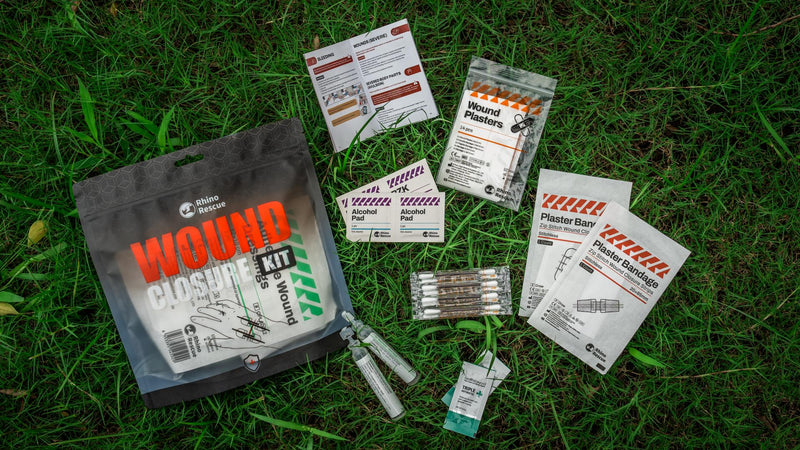 RHINO RESCUE Wound Closure Kit with 3 Types Butterfly Bandages 78pcs