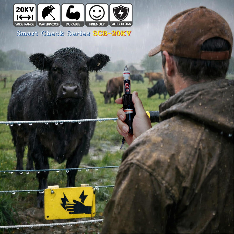 Electric Fence Tester Voltmeter 20,000V - Product of Korea