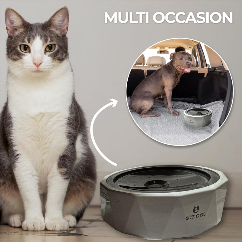 33.8 oz/1L Dog Slow Water Bowl, Easy to Clean, No Spill, Anti-Slip