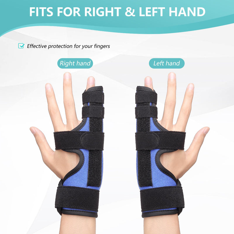 Boxer Fracture Splint, Pinky Finger Splint, Adjustable Two Finger Brace for 4th or 5th Finger, Metacarpal Splint Hand Brace for Arthritis Fracture Broken Mallet Dislocated Trigger Finger(S/M) S/M