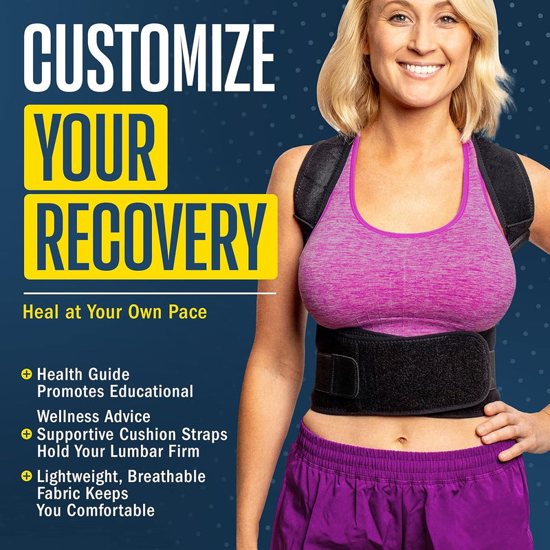 Posture Corrector for Men & Women – Adjustable Posture Brace with Back Support, Shoulder Straightener for Pain Relief & Body Alignment, Medium - BeesActive Australia