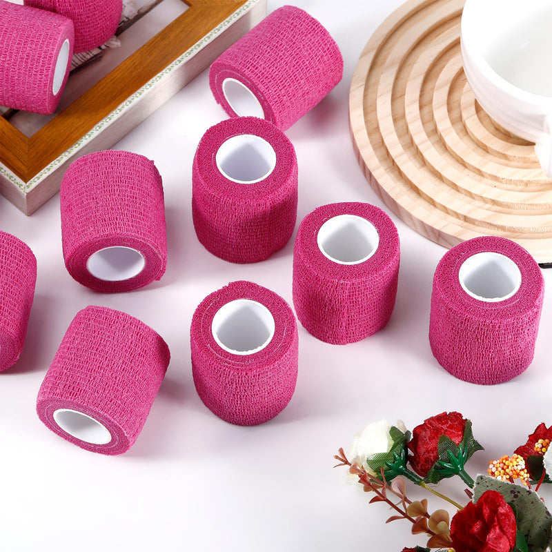40 Rolls Self Adhesive Bandage Wrap, 2 Inch x 5 Yards Elastic Self Athletic Tape,Pink Adherent Wraps,Breathable Stretch Bandage Wrap Sports for Sprain,Sports,Pets,Wrist,Ankle(Pink) - BeesActive Australia