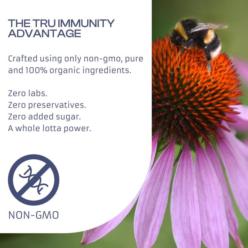 Tru Immunity Dietary Supplement with Elderberry, Propolis, Echinacea, Vitamin C & Beta Glucans – Daily Wellness Capsules for Adults (60 Count)