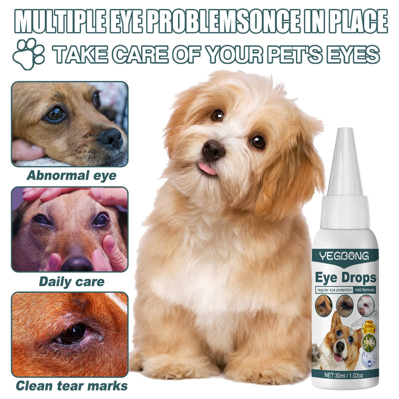 Ellisalano Pet Eye Drops for Cats and Dogs to Remove Tear Stains to Relieve Itchy Eyes Gentle Cleansing Drops (30ML) 30ML - BeesActive Australia