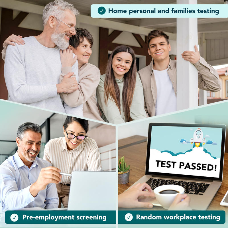 Easy@Home Marijuana THC Test Kit with Urine Cup: 5 Pack Highly Accurate Urine Drug Screen Tests for Weed/Cannabis, Standard Detection Threshold 50ng/mL, Instant Results in 5 Min - BeesActive Australia