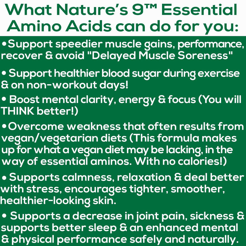 Essential Amino Acids EAA Supplement Complete Amino Acid Complex Pills BCAA + EAAS Tablets: Vegan, an Ideal Amino, Pre Workout, 9 Free Form, Muscle Recovery, Cognitive, Cravings, 210 Pills