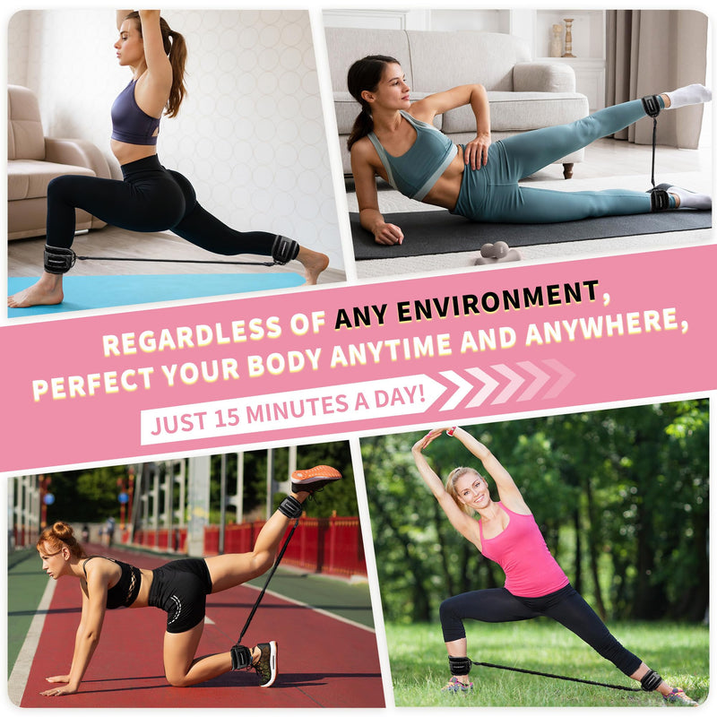 Ankle Straps for Cable Machines Women & Man(One Size),Ankle Resistance Bands with Cuffs,Home & Gym Exercise Equipment,Cable Kickback Ankle Straps