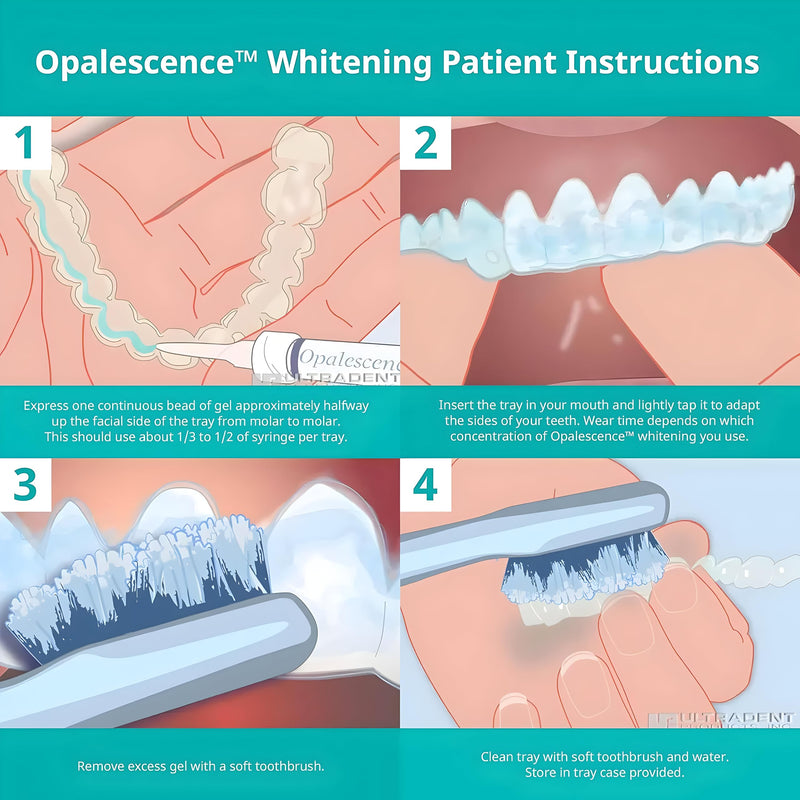 Opalescence 10% Teeth Whitening Kit - Gel Syringes Refills - Low Sensitivy (8 Units) - Fluoride, Carbamide Peroxide - Made in The USA by Ultradent 5211-4 - BeesActive Australia