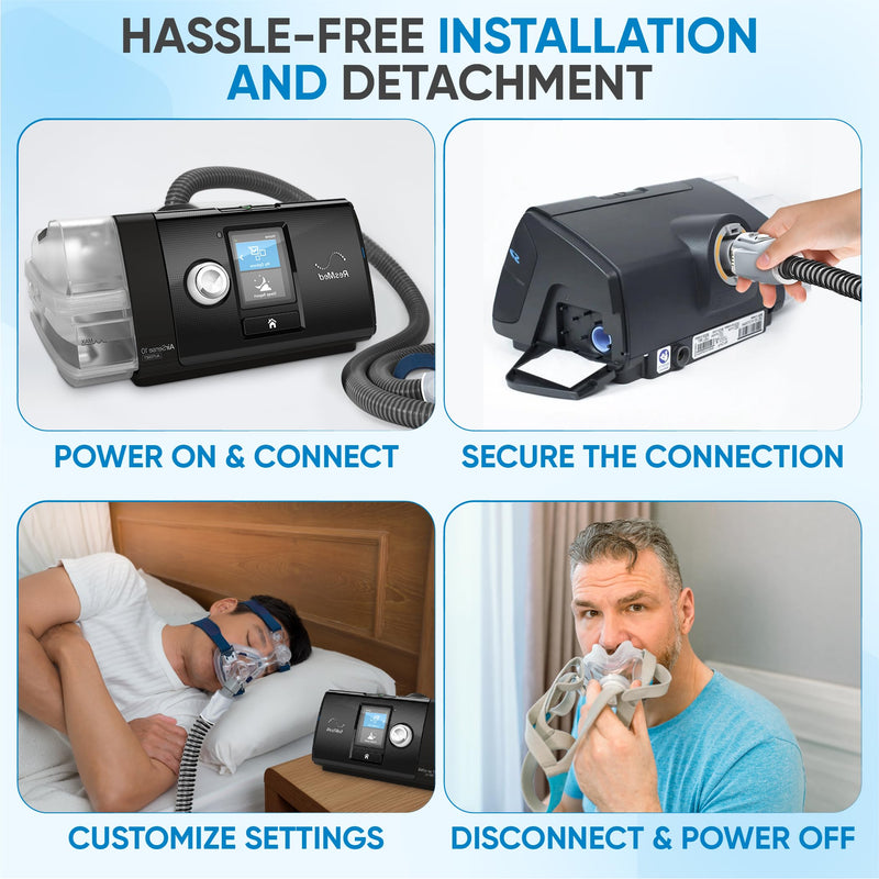 Mars Wellness CPAP Heating Tube 6-Foot - Compatible with AirSense 10 and AirCurve 10 Machines - Replacement for ClimateLine, Flexible CPAP Hose for Climate Control and Rainout Prevention