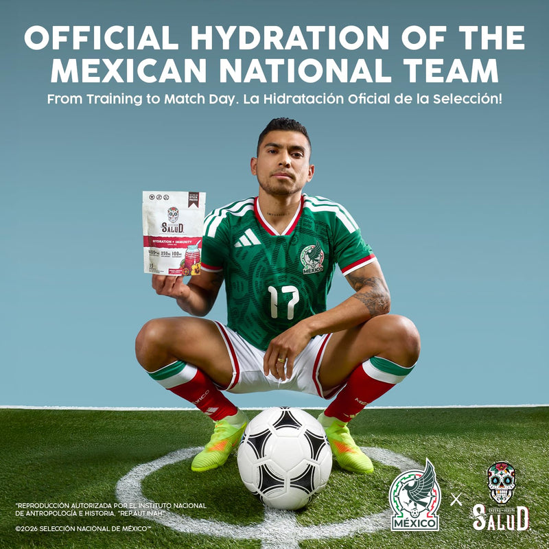 Salud 2-in-1 Hydration + Immunity Drink Mix, Mango | Electrolytes Powder, Agua Fresca, Elderberry, Dairy & Soy Free, Non-GMO, Gluten Free, Vegan, 1g Sugar (15 Servings)