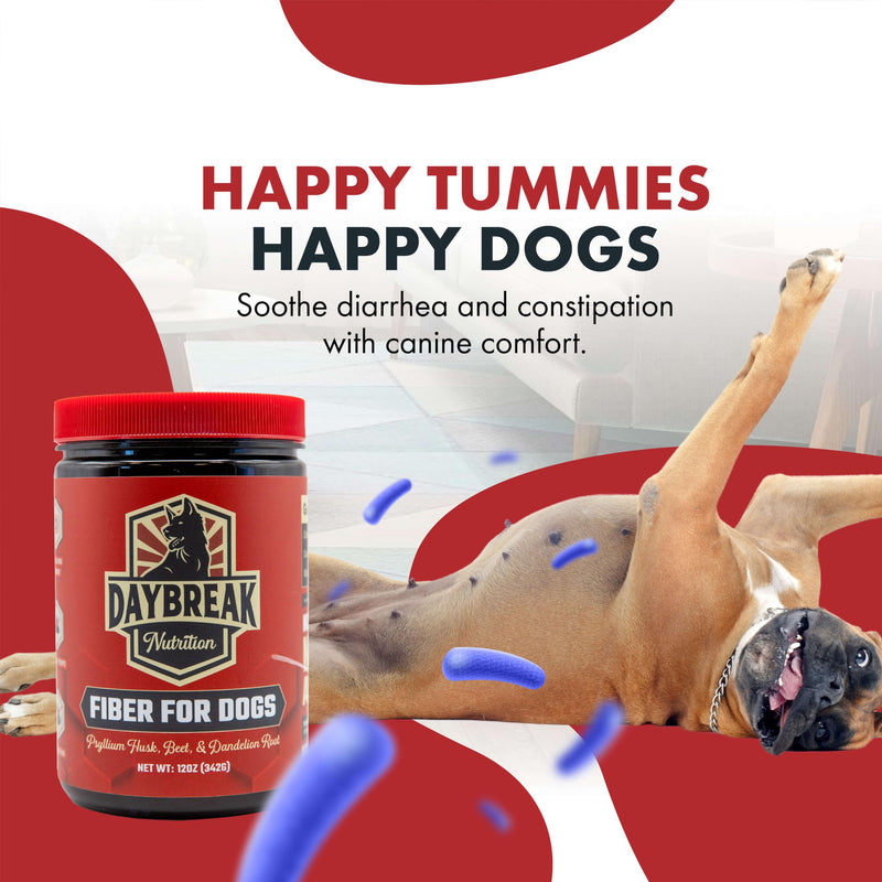 Fiber for Dogs Psyllium Husk, Beet Root, Dandelion Root, and Prebiotics to Aid in Relief from Diarrhea, Constipation, Anal Gland Issues, and Scoots 12 Oz - BeesActive Australia
