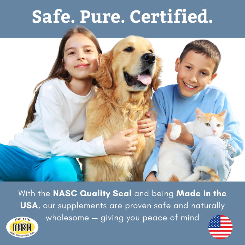 Wholistic Pet Organics Wild Alaskan Salmon Oil for Dogs and Cats - Omega 3 Fish Oil for Dogs & Cats - Cat & Dog Skin and Coat Supplement for Heart, Joints - DHA, EPA Omega 3 Liquid Food Topper - 8 oz
