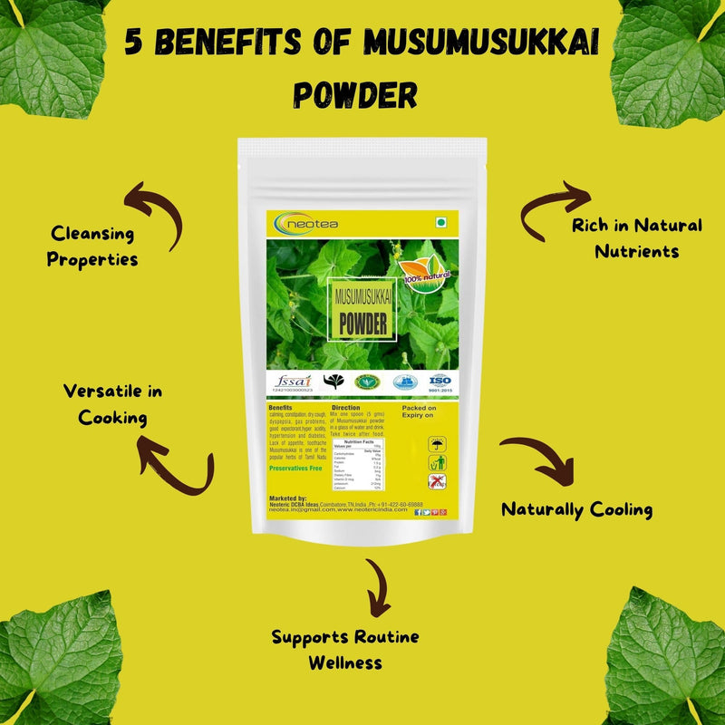 Flax Musumusukkai Powder | Mukai Maderaspatana Powder 300 Gm Pack of 1 | Natural Herbal Supplement | Organic and Non-GMO | Ayurvedic Wellness and Health Support
