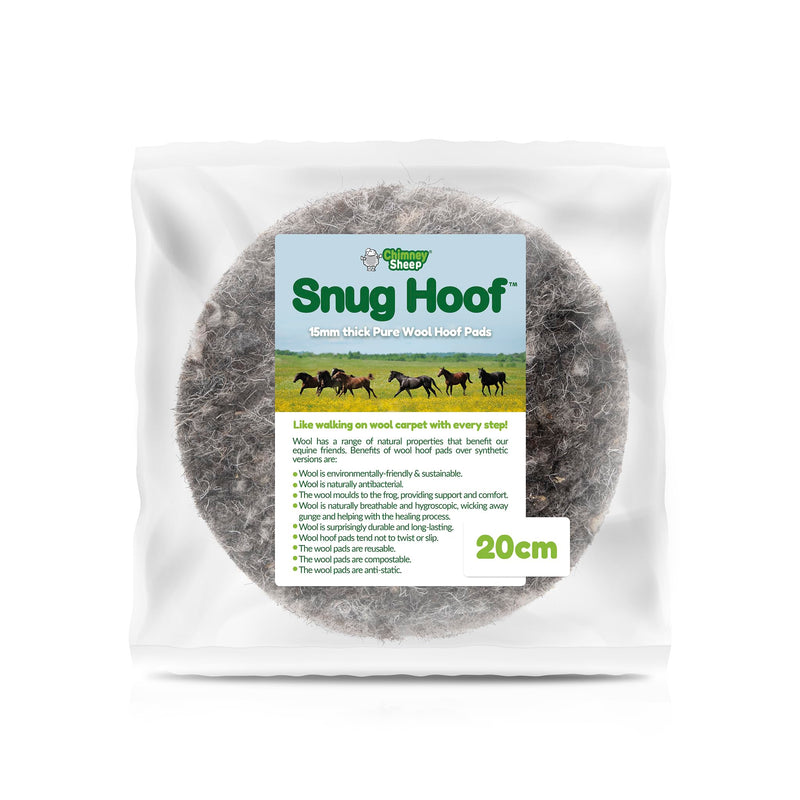 Chimney Sheep "Snug Hoof" Pure Wool Hoof Pads, 20cm, Box of 10