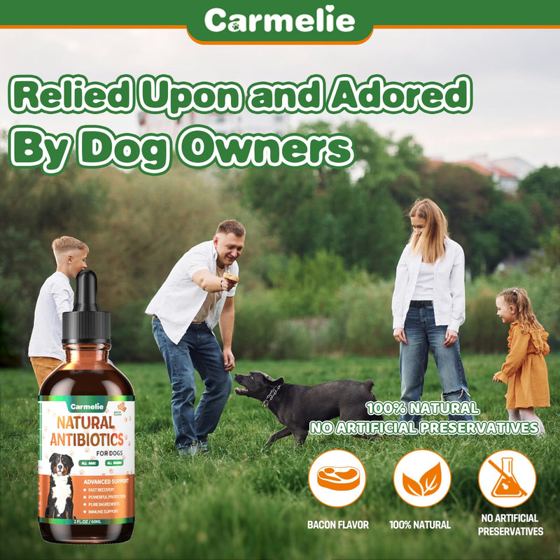 Natural Antibiotics for Dogs - Dog Antibiotics Nutritional Supplements for Skin Issue, Itch Relief, Dog and Cat Herbal Supplement Drops for Pets, Supports Skin Health - 60 ml/2 Fl Oz