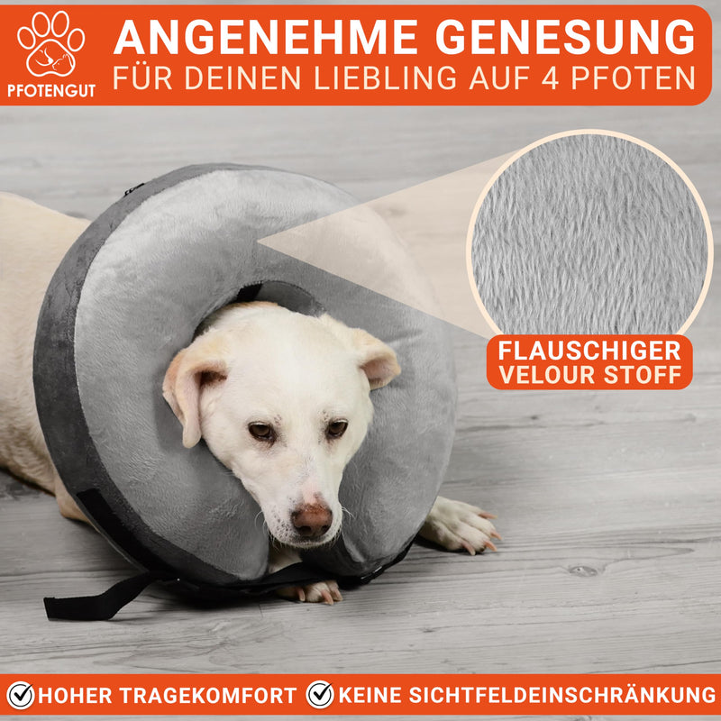 PFOTENGUT® Inflatable Dog Neck Brace Including Air Pump - Improved Neck Brace for Dogs & Cats [2023] - Premium Dog Collar - Protective Dog Collar - Leak Protection Dog M - BeesActive Australia