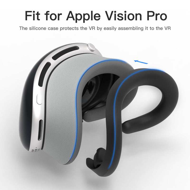 DamonLight VR Silicone Face Pad Cover for Apple Vision Pro Accessories, VR Face Cushion Waterproof Washable Eey Mask for Vision Pro Headset Silicone Replacement Face Pad (Size N) - BeesActive Australia