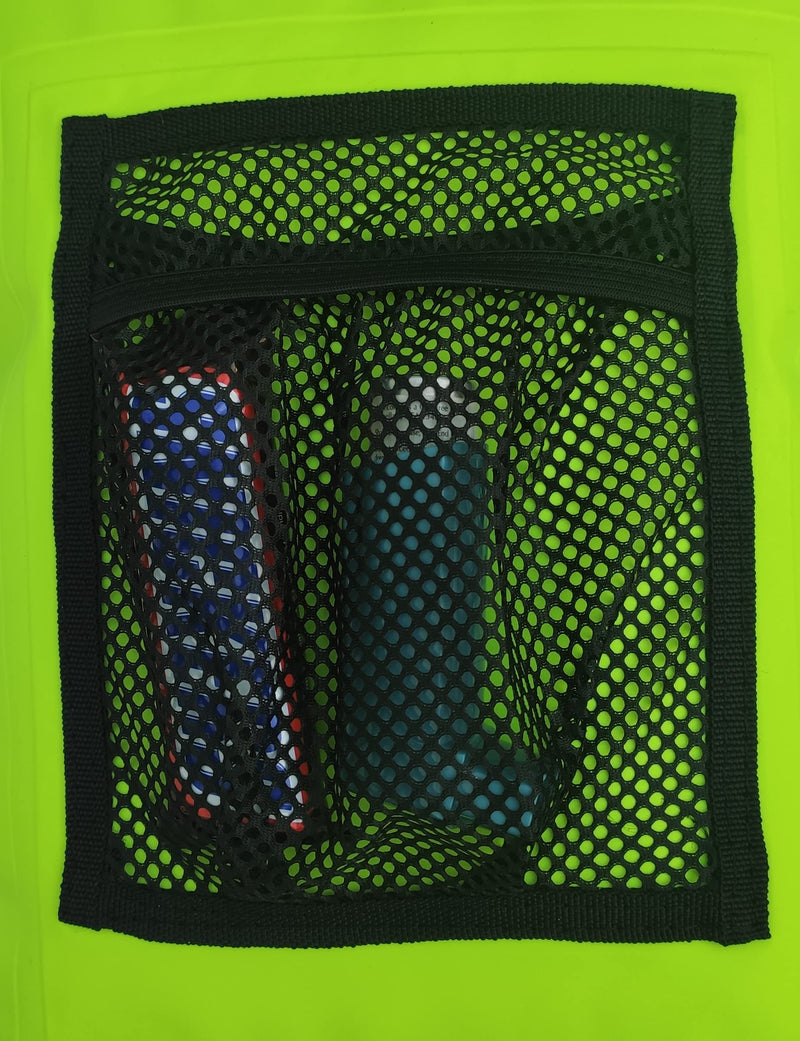 Swim Buoy Dry Bag | Double Chamber Dry Bag with Handles, Nutrition Pouch and Whistle | Flourcesent Yellow Swimming Tow Float - BeesActive Australia
