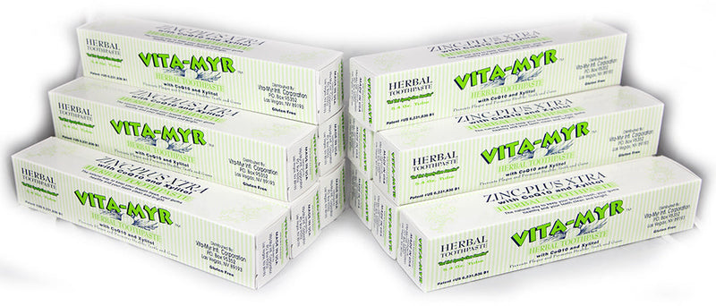 3 Pack VITA-MYR Zinc Plus Xtra Natural & Effective Herbal Toothpaste 5.4 oz