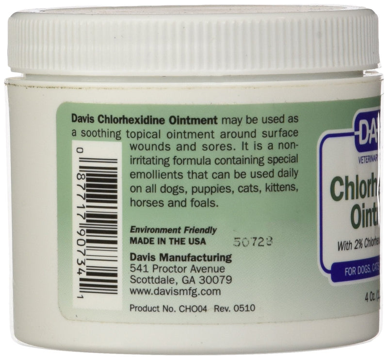 Davis 2% Chlorhexidine Ointment, 4 oz - BeesActive Australia