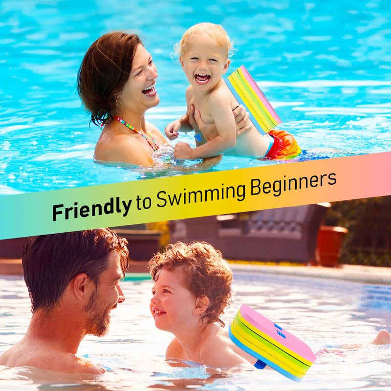 Macarrie Swimming Floats for Kids Swim Belts Swim Bubbles 3 Layers Back Floats Adjustable for Safety Training Beginners Swimming Sport Pool Lesson(2 Pack) - BeesActive Australia