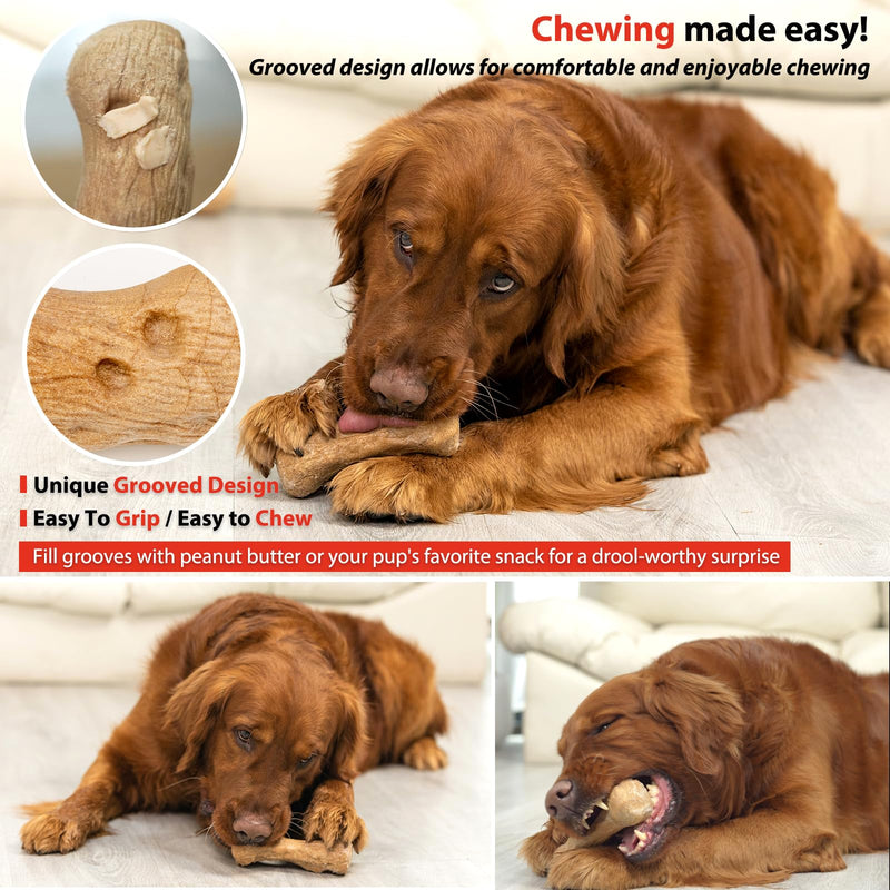 Willjoy Dog Chew Toys for Aggressive Chewers, Tough Dog Toys for Aggressive Chewers, Pine Wood and Nylon Indestructible Dog Toy, Bacon Large Dog Toys to Keep Them Busy Durable Dog Toys for Large Dogs 1-Pack DuraDumb - BeesActive Australia