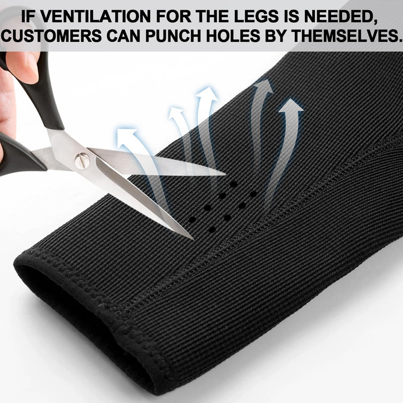 Dog Recovery Sleeve - Front Leg Only, Cone Collar Alternative, 2.5mm Thick Waterproof Abrasion-Resistant Pet Leg Sleeve, Washable, Prevents Licking/Biting & Keeps Wounds Dry (Black, XS) Black