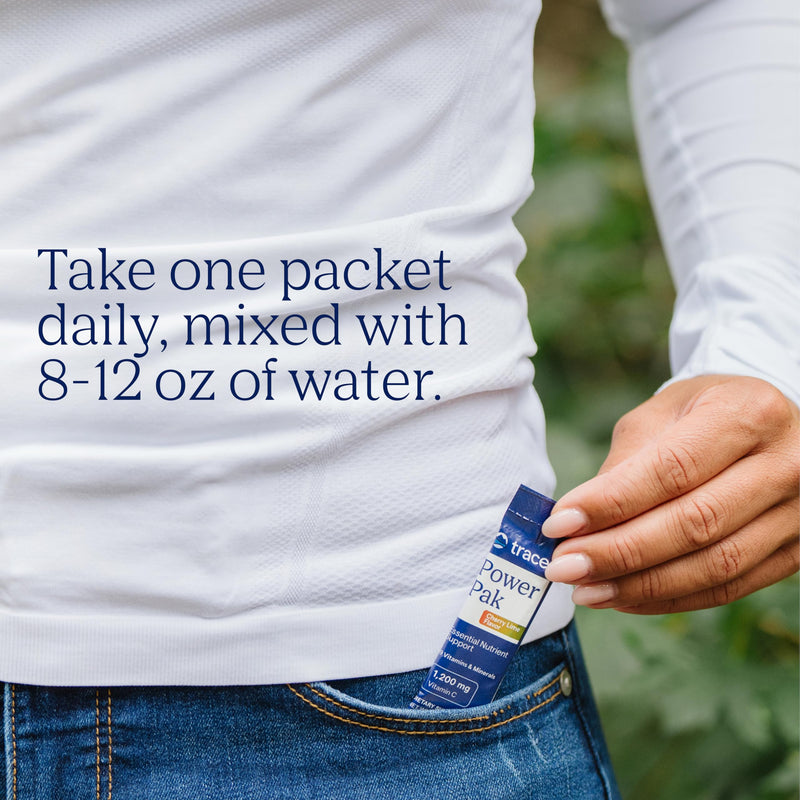 Trace Minerals Power Pak Electrolyte Powder Packets, Cherry Lime, 30 Ct | 1200 mg Vitamin C plus Zinc, Immunity and endurance support, Sugar free, No artificial dyes, Keto friendly