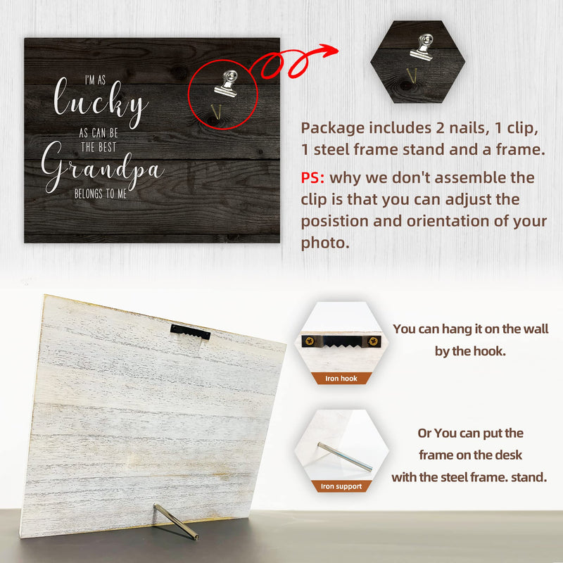 Appreciation Grandpa Picture Frame, Grandparent's Day Gift for Grandpa, Grandpa Birthday, Christmas gift from daughter, Fathers Day Gift for Grandpa First Christmas Gift for Grandpa - BeesActive Australia