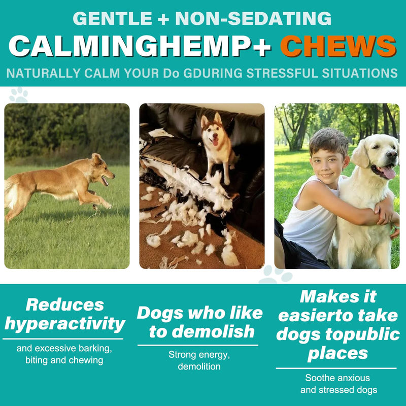 Calming Chews for Dog(Chicken 30PCS),100% Natural Ingredients Dogs Calming Treats,Helps Dog Anxiety & Stress Relief, Separation and Barking,for All Breeds & Sizes 2.6oz(75g) Chicken