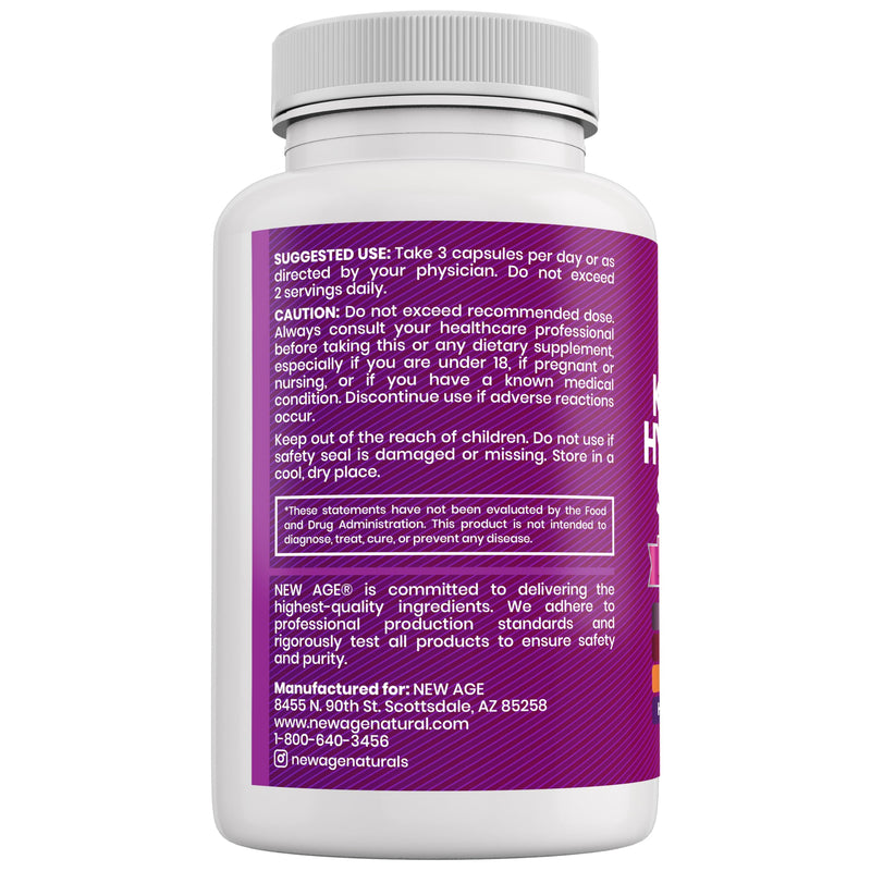 NEW AGE Collagen Pills Biotin Keratin Saw Palmetto Hyaluronic Acid - Hair Skin and Nails Vitamins and DHT Blocker with Vitamin E Folic Acid Pumpkin Seed MSM- 90 Count 90 Count (Pack of 1)