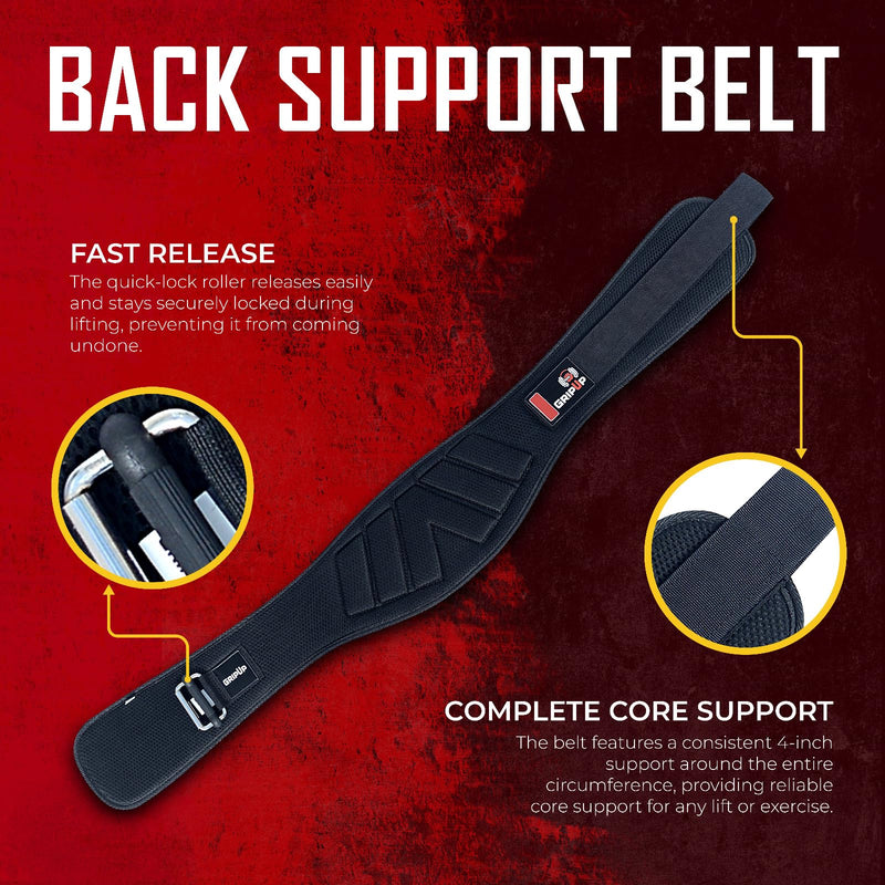 Weight lifting Belt 6 Inch Auto-Lock Curved Padded Back Lumbar Support Gym Belt for Fitness Exercise Bodybuilding Powerlifting Workouts Deadlifts Squats & Weightlifting Men Women Black M - BeesActive Australia