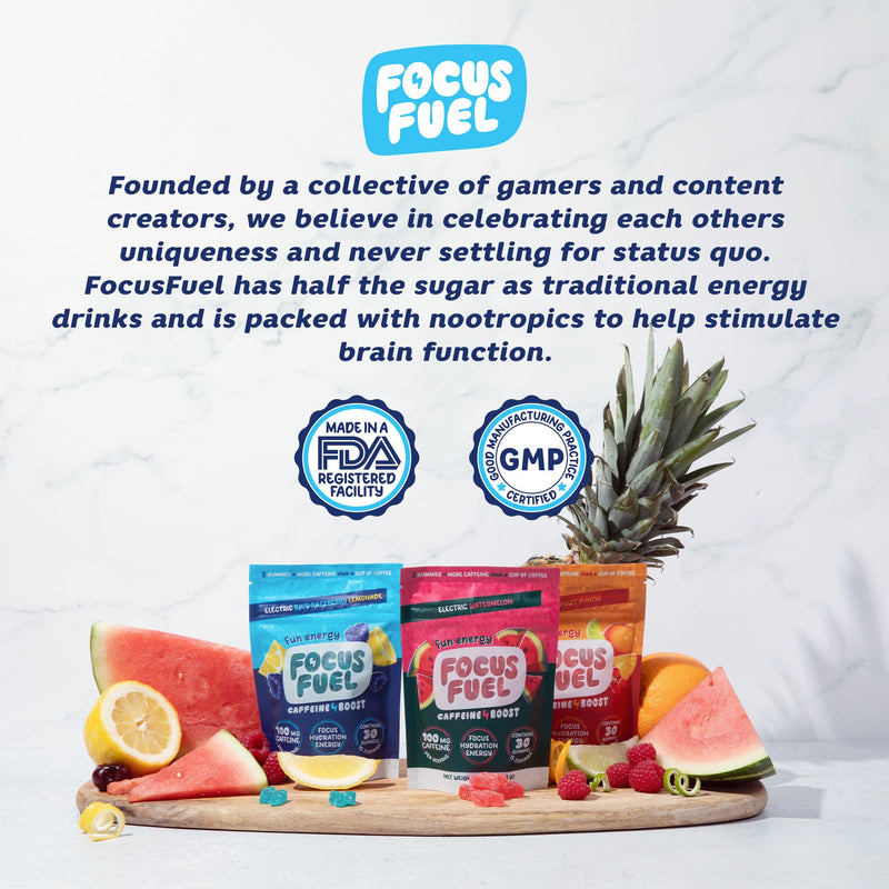 FocusFuel Energy Chews – Blue Razzberry Lemonade (15 Servings) – 100mg Caffeine + Alpha GPC + L-Theanine + B12, Magnesium – Great Taste – No Crash or Jitters | 100mg Caffeine, Alpha GPC, L-Theanine, B12, Magnesium, Great Taste, No Crash or Jitters