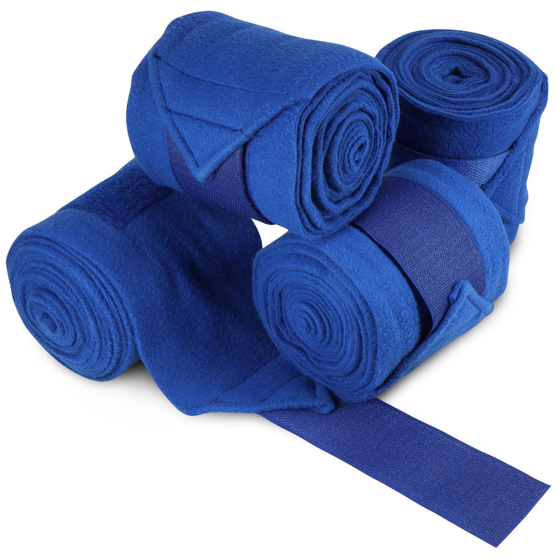 Asooll Horse Wraps,Horse Polo Wraps with Tape,4 PCS Soft Fleece Equestrian Leg Wraps,Horse Hoof Guard,Thickened Polar Fleece Bandage Protects Ligaments for Livestock Cow Horse,Blue - BeesActive Australia