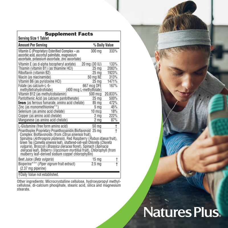 NaturesPlus Hema-Plex Iron - 60 Slow-Release Tablets, Pack of 2 - Total Blood Health - 85 mg Chelated Iron - with Vitamin C & Bioflavonoids - Non GMO, Vegetarian & Gluten Free - 120 Total Servings 60 Count (Pack of 2)