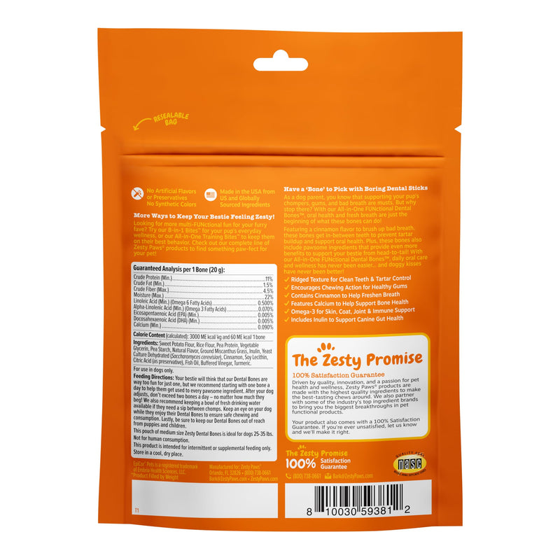 Zesty Paws Dental Bones Regular 4ct - Sample