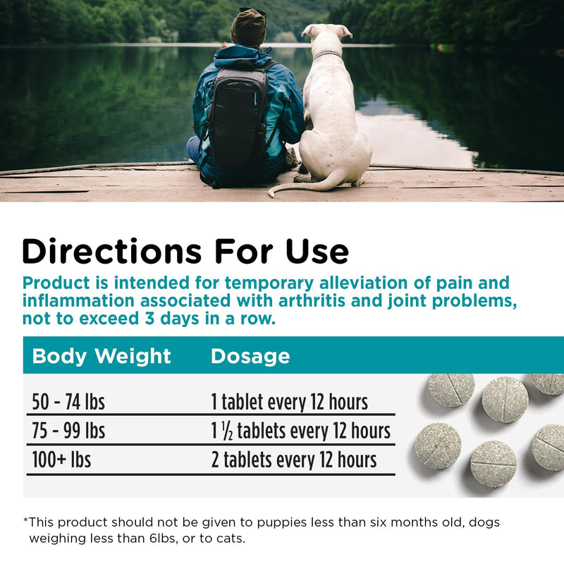 Nutri-Vet Aspirin for Dogs, Dog Aspirin, Pet Essentials, Inflammation Care, Joint Support for Seniors, Arthritis Pain Relief, 300mg per Tablet, Over 50 lbs, 75 Count 300mg for Medium & Large Dogs