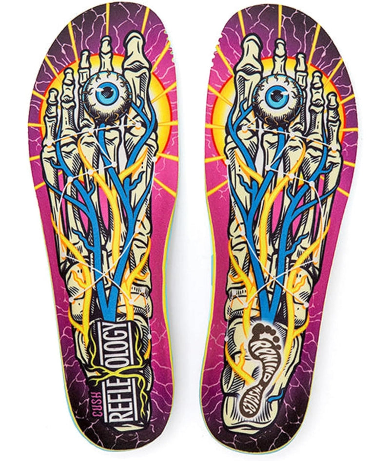 Remind Insoles Cush | Shoe Inserts for Mid-High Arch Support | Ski Boot, Snowboarding & Skateboarding | Walking & Running | Lightweight Comfort | Reflexology | Mens Size 11-11.5 Reflexology (Classic) - BeesActive Australia