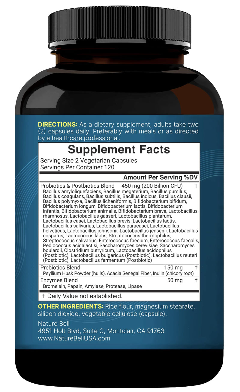 Probiotic 200 Billion CFU ‚Äì 40 Strains Per Serving | 240 Veggie Capsules with Prebiotics and Probiotics for Digestive Health ‚Äì Gut Health & Bloating Support | Daily Probiotics for Women & Men - BeesActive Australia